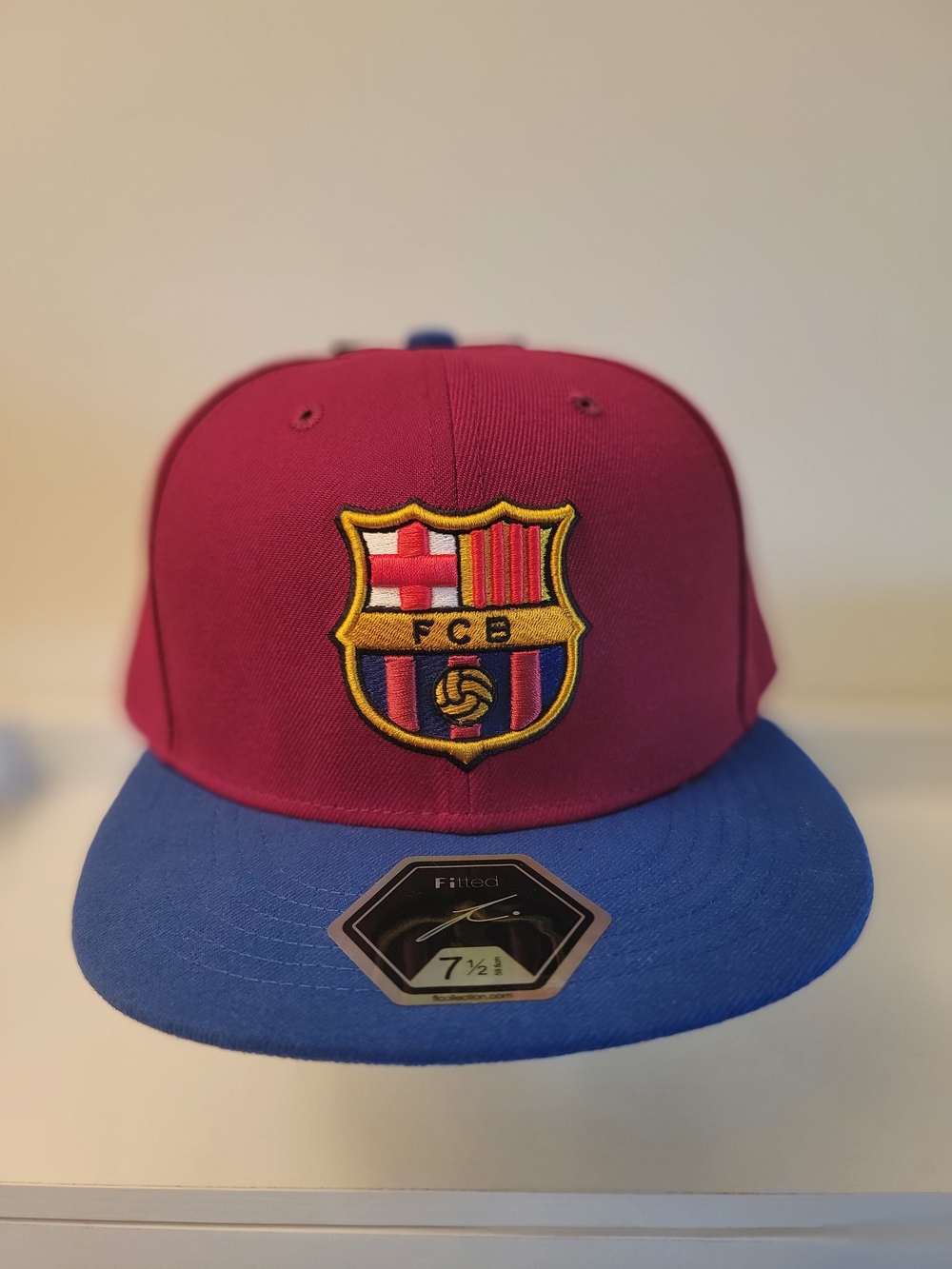 FCB Men's Burgundy and Blue Crest Snapback Hat